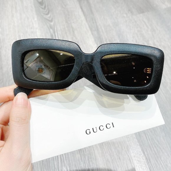 NWT GUCCI GG0816S - 001 LEATHER SUNGLASSES - Picture 10 of 16